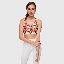 Топик спортивный женский Паттерн в стиле баухаус, цвет: 3D-принт — фото 2