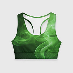 Топик спортивный женский Зеленый дым, цвет: 3D-принт