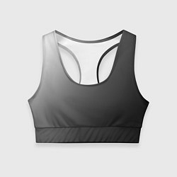 Топик спортивный женский Черно-белый диагональный градиент, цвет: 3D-принт