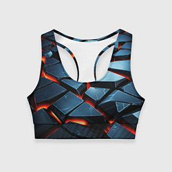 Женский спортивный топ Абстрактные плиты с оранжевым светом