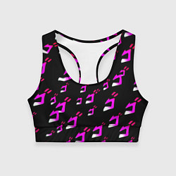 Топик спортивный женский JoJos Bizarre neon pattern logo, цвет: 3D-принт