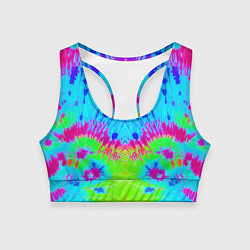 Топик спортивный женский Tie-Dye abstraction, цвет: 3D-принт