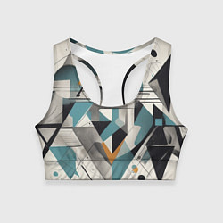 Женский спортивный топ Три человека авангард