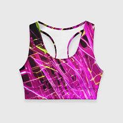 Женский спортивный топ Розовые энергетические линии