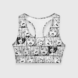 Женский спортивный топ Ahegao pattern