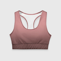 Топик спортивный женский Пыльно-розовый градиент, цвет: 3D-принт