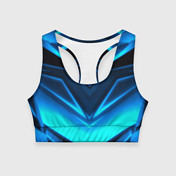 Женский спортивный топ Geometry stripes неон