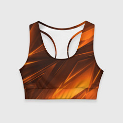 Топик спортивный женский Geometry stripes orange, цвет: 3D-принт