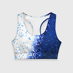 Топик спортивный женский Поврежденный цифровой скин, цвет: 3D-принт