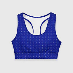 Топик спортивный женский Ультрамарин мелкие полосочки, цвет: 3D-принт