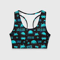 Женский спортивный топ Game over 1 player 2 player