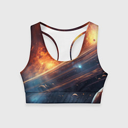 Женский спортивный топ Млечный путь космос