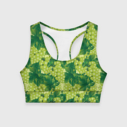 Топик спортивный женский Виноградный паттерн, цвет: 3D-принт