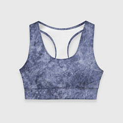 Женский спортивный топ Абстракция - синий лёд