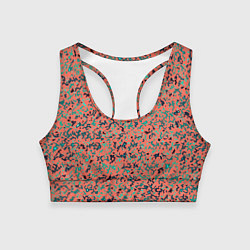 Женский спортивный топ Розово-бирюзовый абстрактный