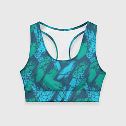 Женский спортивный топ Абстракция узорчатая кисть