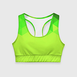Женский спортивный топ Кислотная геометрия лайм