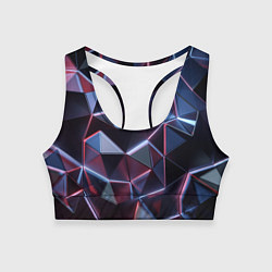 Топик спортивный женский Неоновые геометрические плиты, цвет: 3D-принт