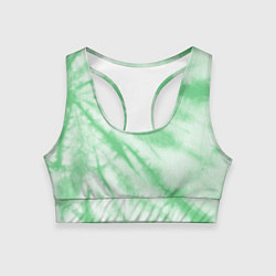Женский спортивный топ Салатовый тай дай