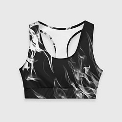 Женский спортивный топ Белые языки пламени текстура