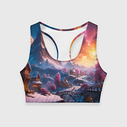 Женский спортивный топ Fantasy river village