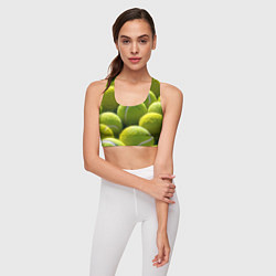 Топик спортивный женский Теннисные мячи, цвет: 3D-принт — фото 2