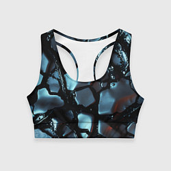 Женский спортивный топ The liquid substance is grey