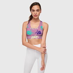 Топик спортивный женский Пиксели фильтр, цвет: 3D-принт — фото 2