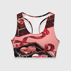 Женский спортивный топ Шоколадки в форме сердца