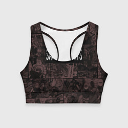 Топик спортивный женский Дни сакамото манга с героями, цвет: 3D-принт