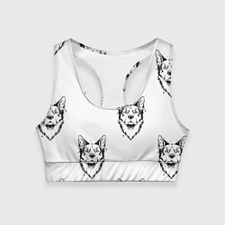 Женский спортивный топ Голова собаки