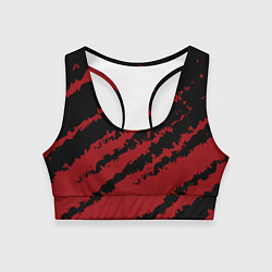 Женский спортивный топ The color is red and black
