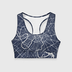 Женский спортивный топ Карта Москвы - столица России