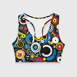 Женский спортивный топ Абстракция геометрическая