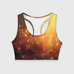 Топик спортивный женский Золотая блестящая текстура, цвет: 3D-принт