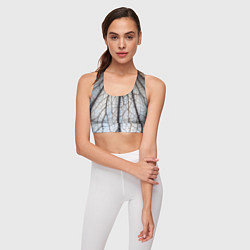 Топик спортивный женский Прожилки растения, цвет: 3D-принт — фото 2