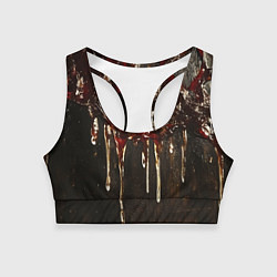 Топик спортивный женский Стекающий мед - текстура, цвет: 3D-принт