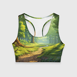 Топик спортивный женский Fabulous forest, цвет: 3D-принт