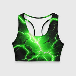 Женский спортивный топ Color green black