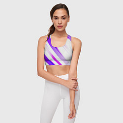 Топик спортивный женский Color white pink, цвет: 3D-принт — фото 2