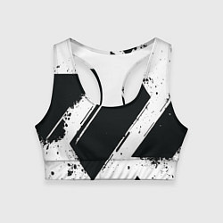 Топик спортивный женский Color black white, цвет: 3D-принт