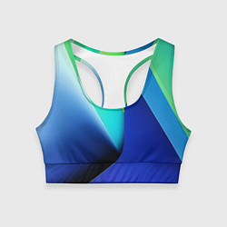 Женский спортивный топ Color blue green