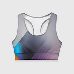 Топик спортивный женский Color grey with stripes, цвет: 3D-принт