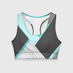 Топик спортивный женский Color black blue, цвет: 3D-принт