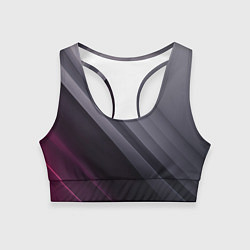 Топик спортивный женский Color black grey, цвет: 3D-принт