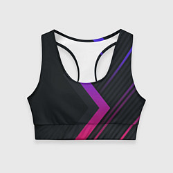 Женский спортивный топ Color black line