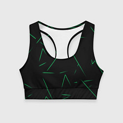 Женский спортивный топ Color light green line