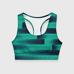 Топик спортивный женский Color light blue square, цвет: 3D-принт