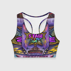 Топик спортивный женский Stage, цвет: 3D-принт