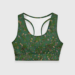 Топик спортивный женский Земли Причала - Герои 3, цвет: 3D-принт